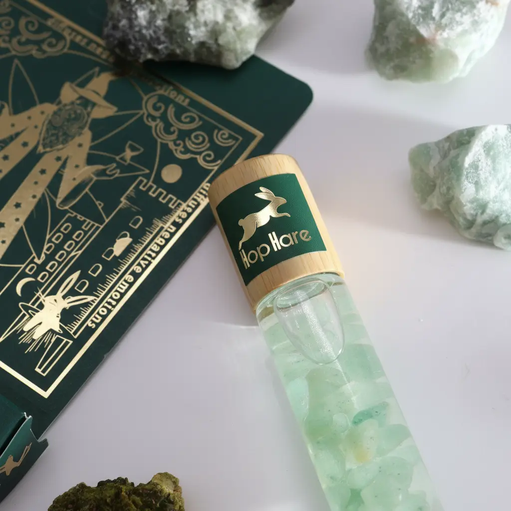 Detalle macro aventurina verde