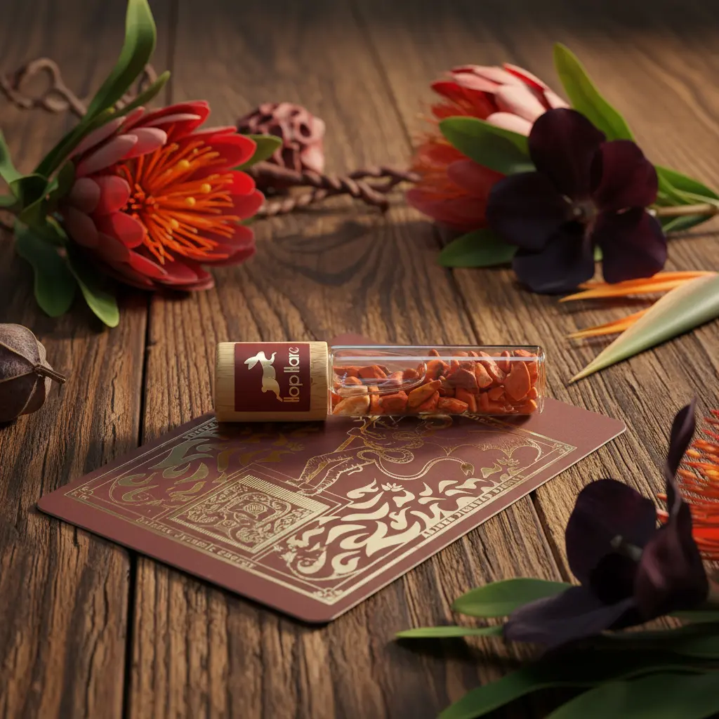 Hero madera rústica con flores exóticas