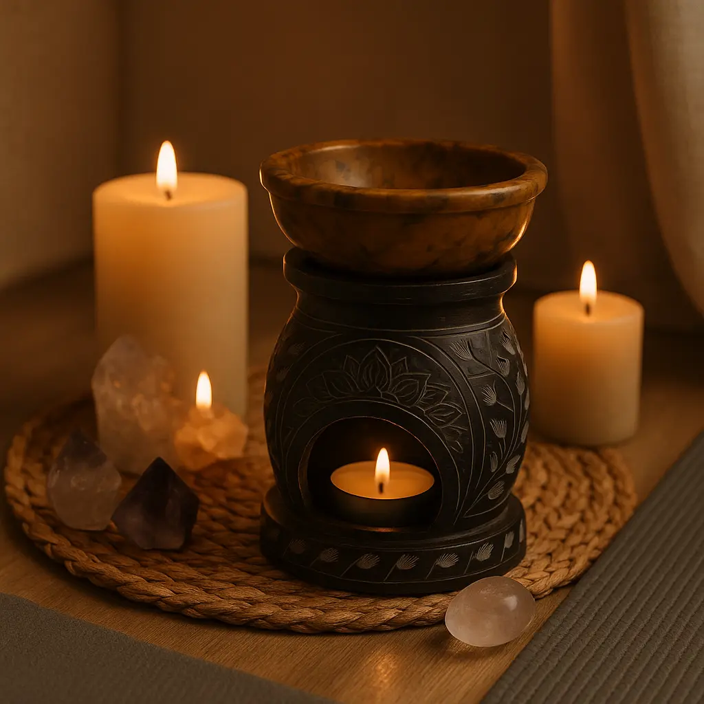 Quemador en rincón de meditación