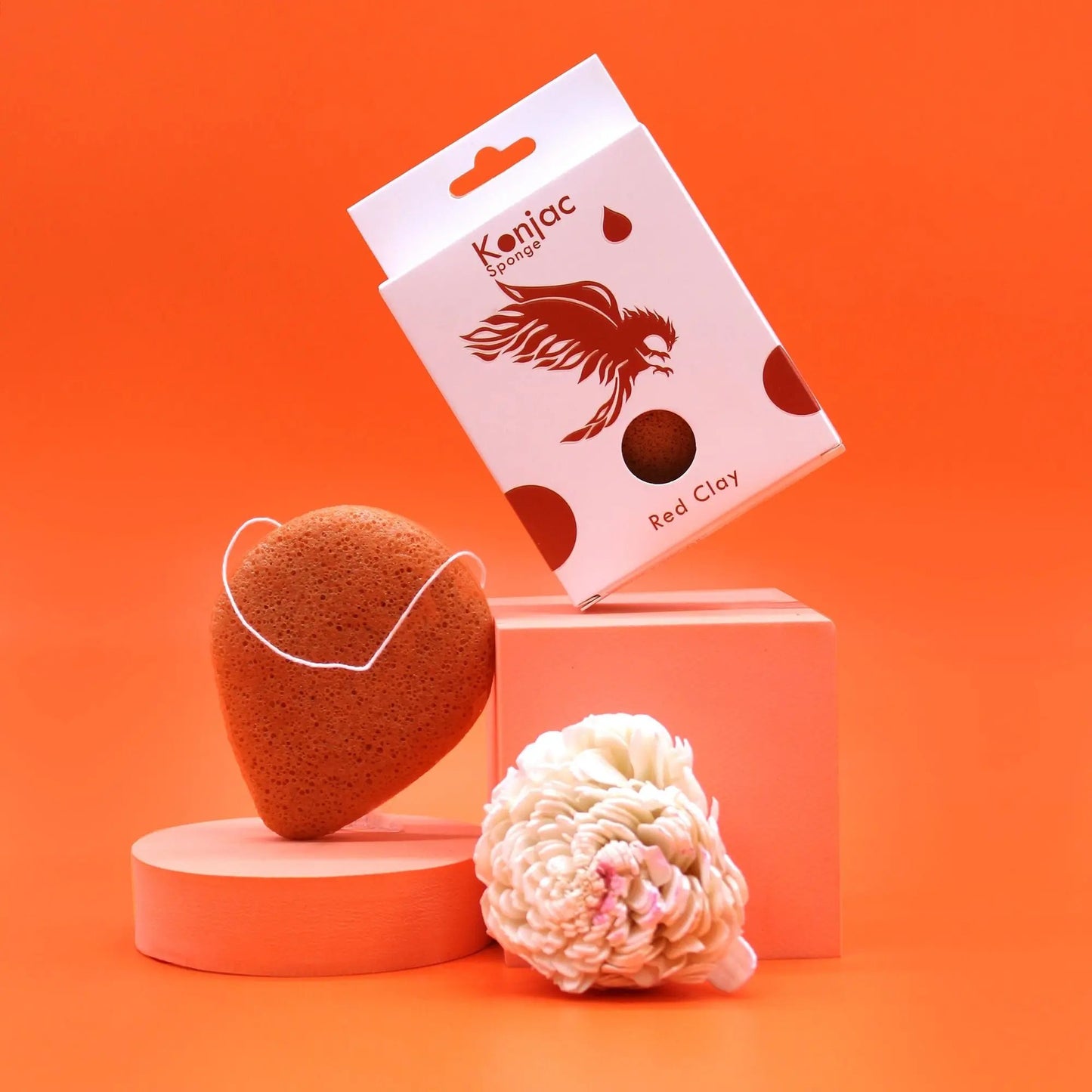 Esponja Facial Konjac con Arcilla Roja - Limpieza Rejuvenecedora MyZenvita