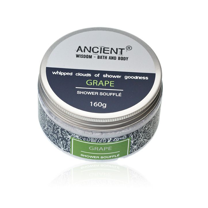 Souffle de Ducha 160 g de Uva: textura ligera y esponjosa con aroma a uva, lujo spa.
