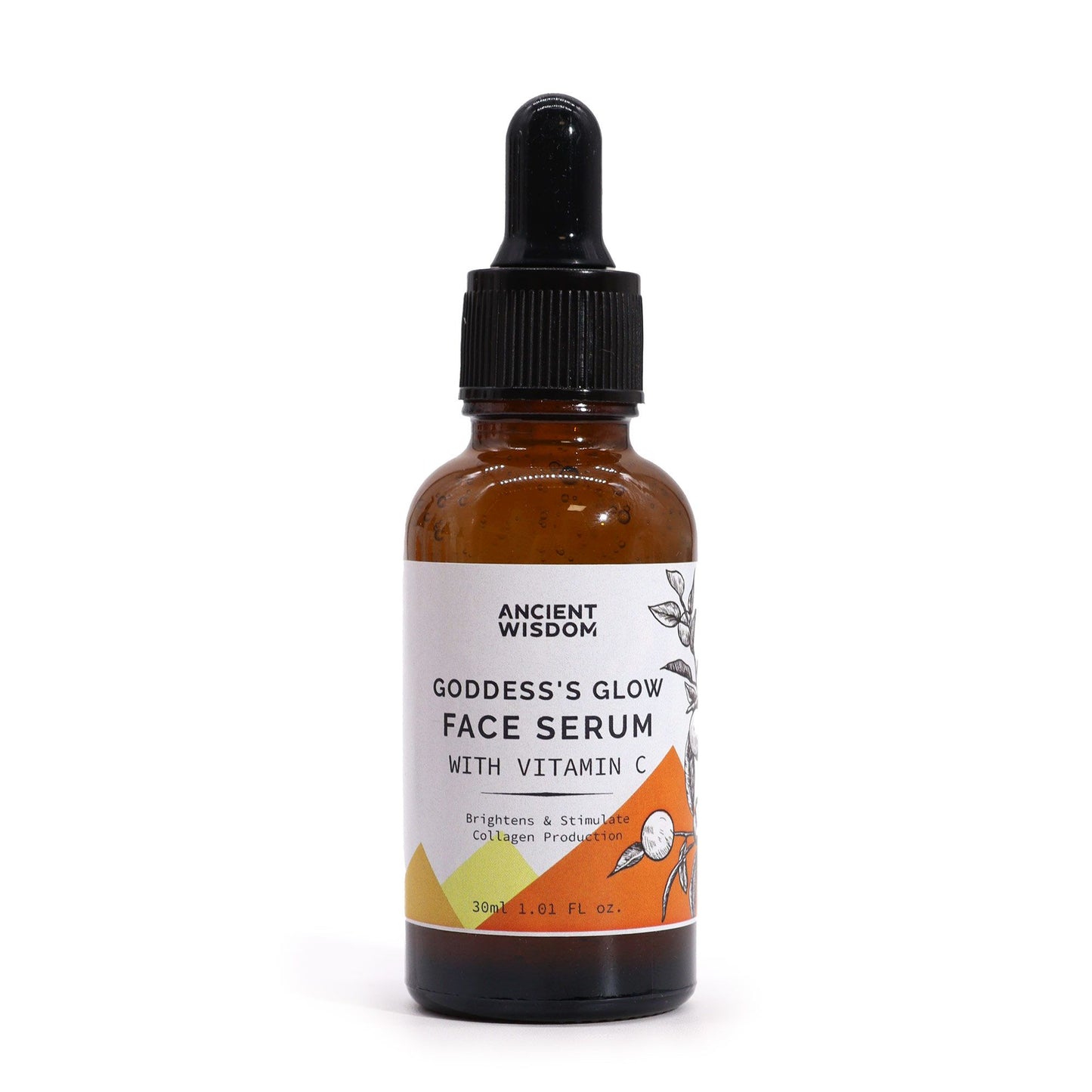 Frasco ámbar con gotero de Sérum Facial Vitamina C Brillo Total