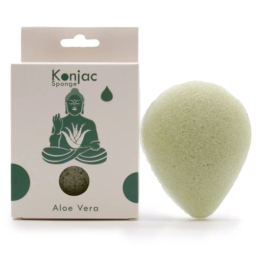 Esponja Facial Konjac con Aloe Vera - Limpieza Natural Cicatrizante MyZenvita