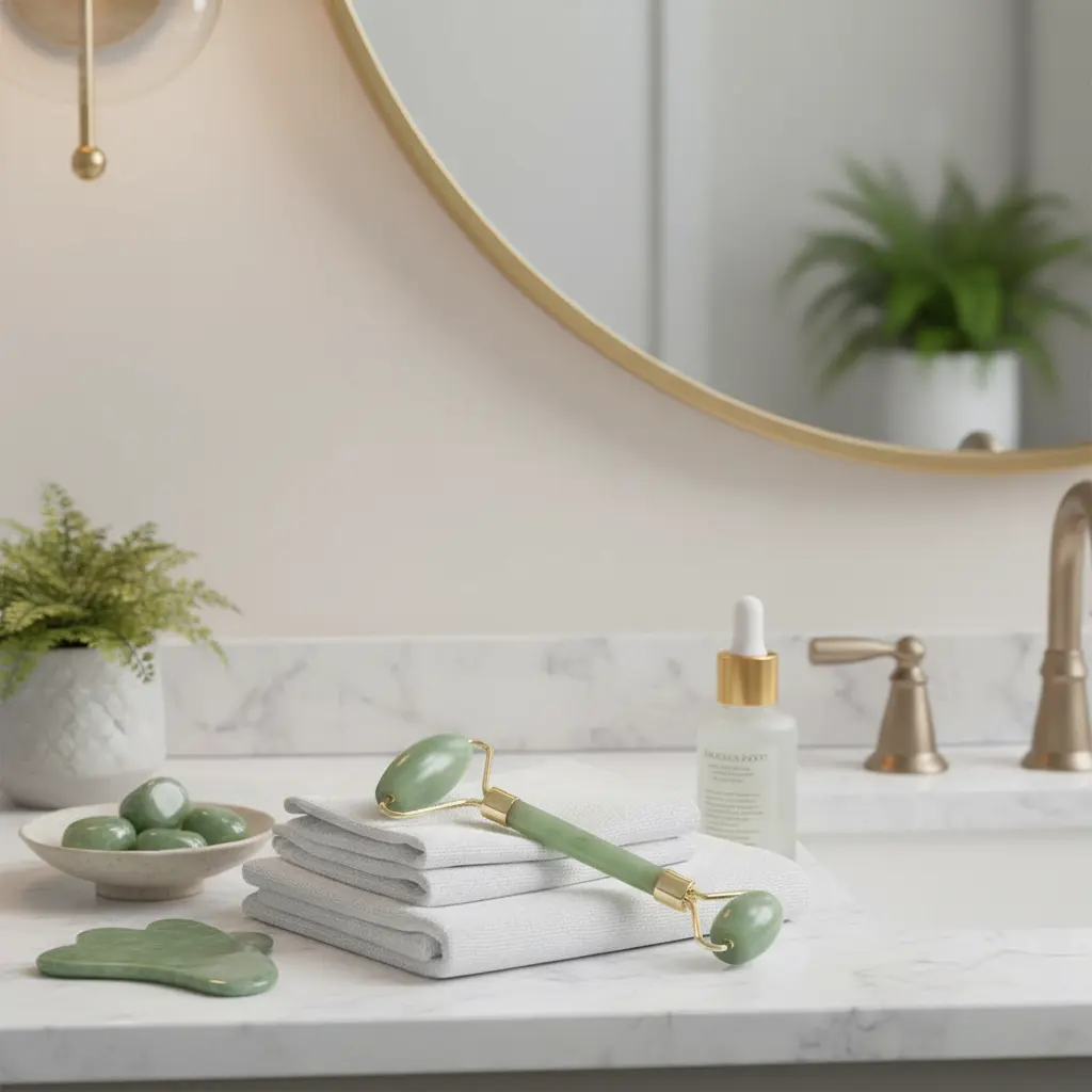 Bathroom vanity jade