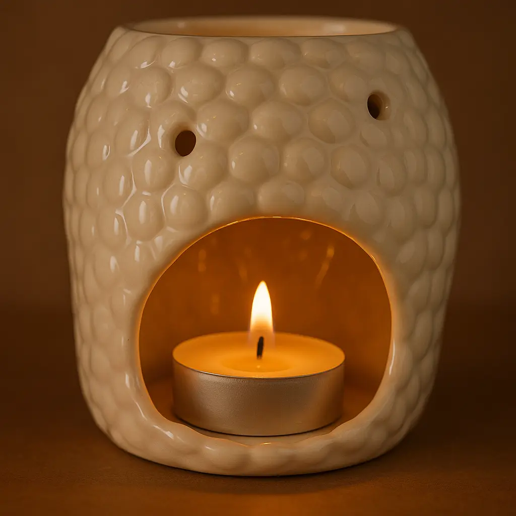 Buda con vela encendida