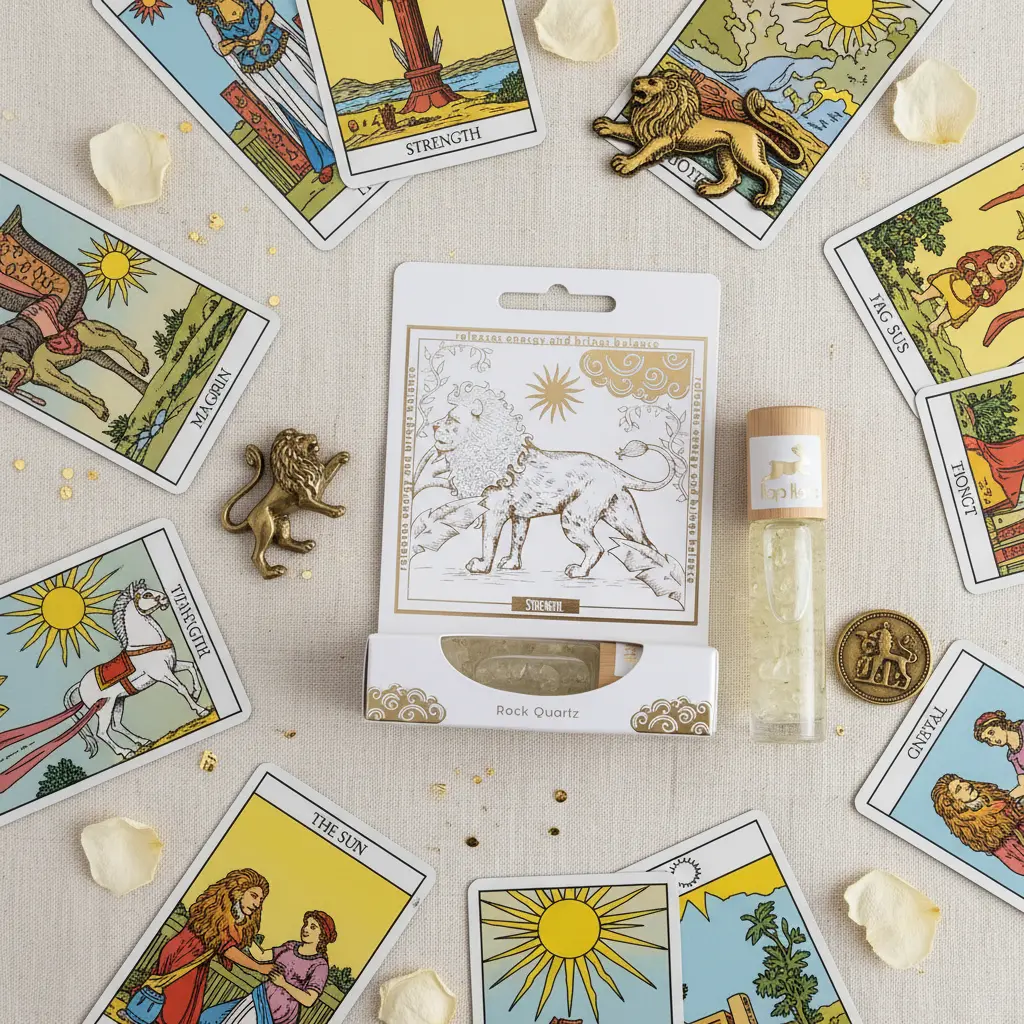 Composición flat lay tarot