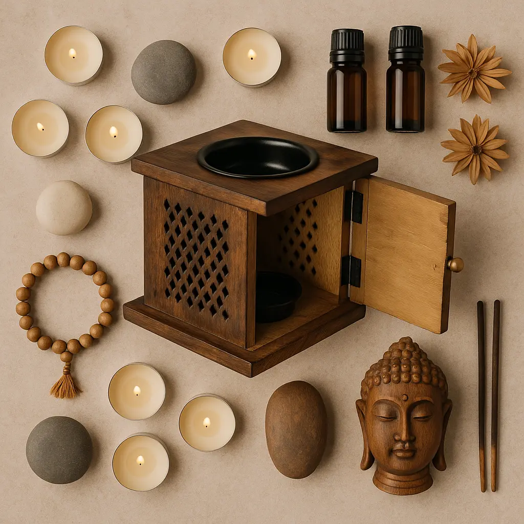 Composición flat lay zen