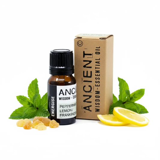 Con menta, incienso, limón y caja