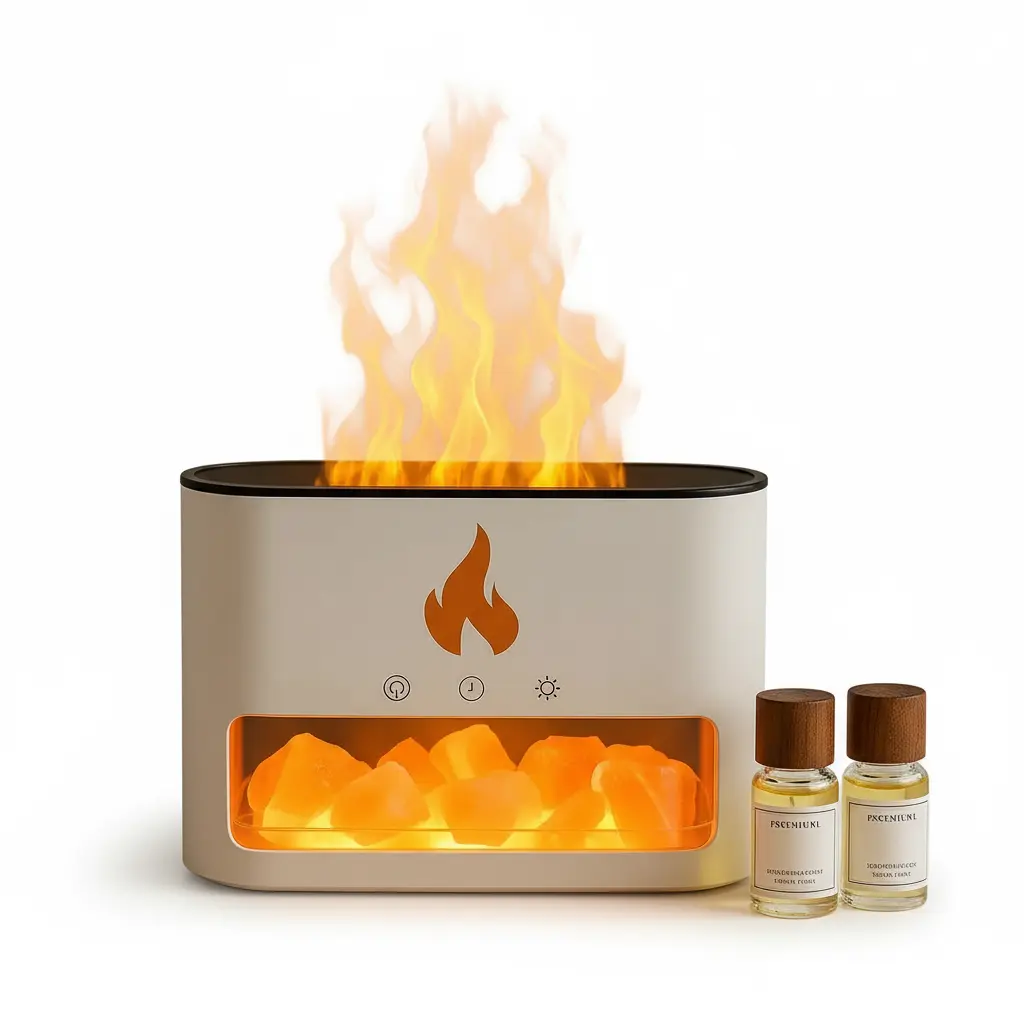 Difusor Blaze con sal del Himalaya profesional - fondo blanco