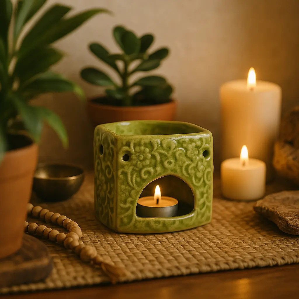 Quemador en rincón de meditación