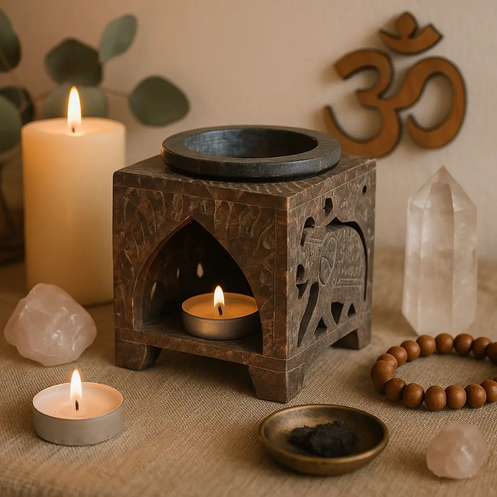 Quemador en rincón de meditación