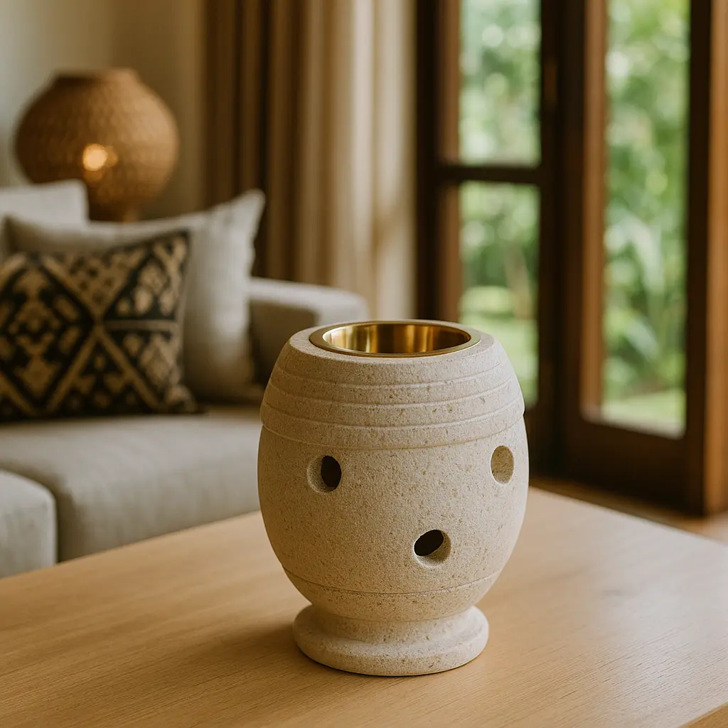 Quemador en sala de estar moderna